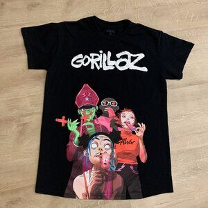 Gorillaz Lollipop Band Group Graphic T-Shirt Men's Small S Black Tee Demon Days